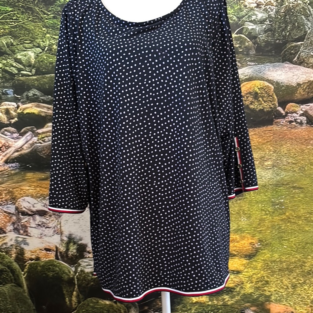 Polka Dot Black Dress - Picture 1 of 5